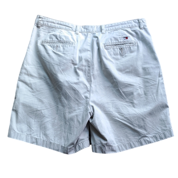 TOMMY HILFIGER SIZE 36 KHAKI MENS FRONT REAR POCKET SHORTS. - Picture 4 of 4
